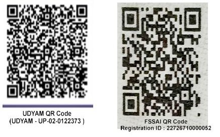FSSAI and Udyam Registration QR Codes - X Treme Nutrition